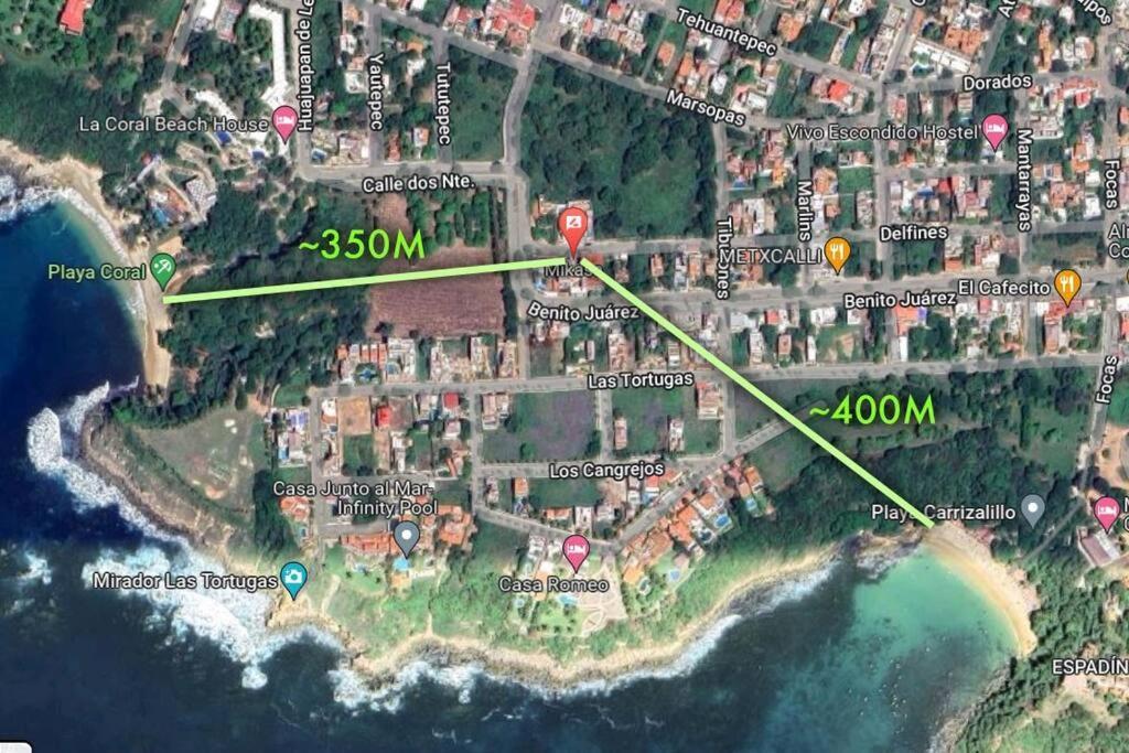 Studio -Trees At Mikasa- Near Beach, Pool, Fast Wifi, Ac & King Bed Puerto Escondido  Ngoại thất bức ảnh